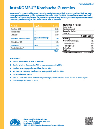 InstaKOMBU Gummies Formulation